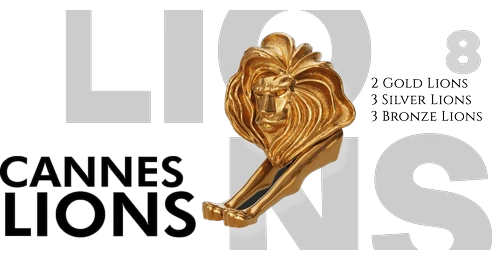Cannes Lions - 2 Gold, 3 Silver and 3 Bronze Lions
